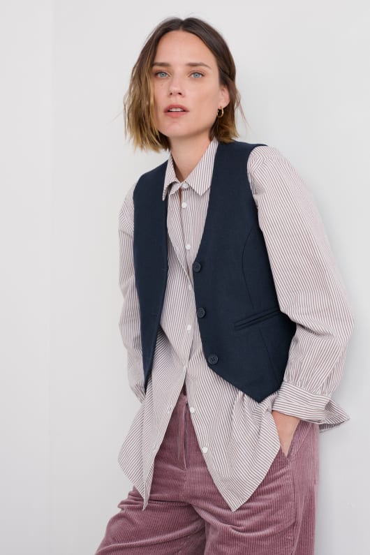 lowena v-neck wool-blend weste